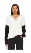 Central Park West Pippa Terrycloth Hooded Sweater In Cream