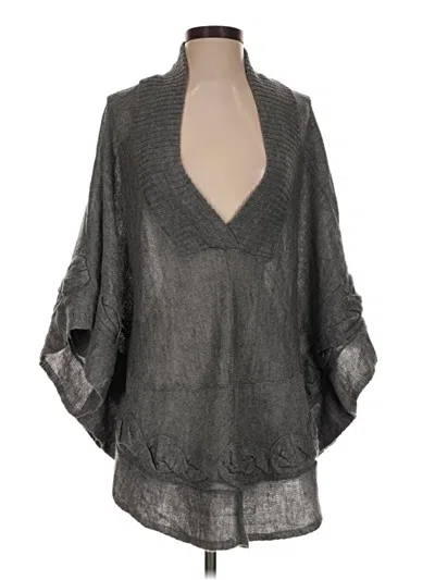 Pre-owned Central Park West Poncho In Gray