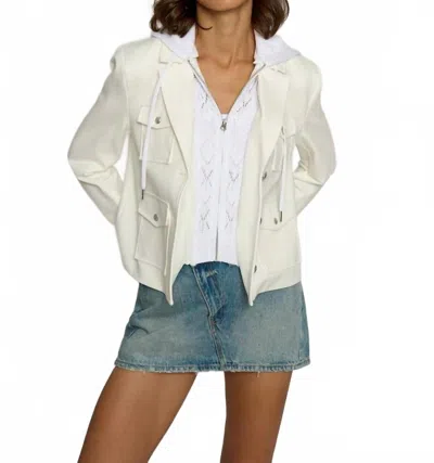 Central Park West Ponte Suiting Blazer In White