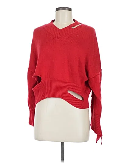 Pre-owned Central Park West Pullover Sweater In Red
