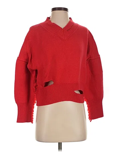 Pre-owned Central Park West Pullover Sweater In Red