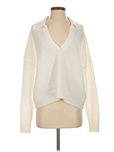 Pre-owned Central Park West Pullover Sweater In White
