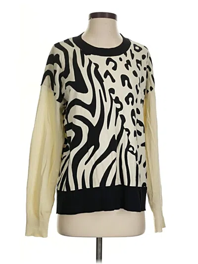 Pre-owned Central Park West Pullover Sweater In White