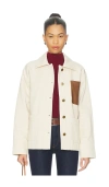 Central Park West Quinn Trucker Jacket In White