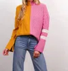 Central Park West Savannah Two Faced Turtleneck Sweater In Pink In Pink