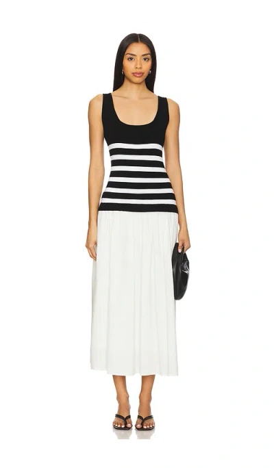 Central Park West Sienna Squareneck Twofer Midi Dress