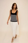 Central Park West Sienna Squareneck Twofer Midi Dress In Multi