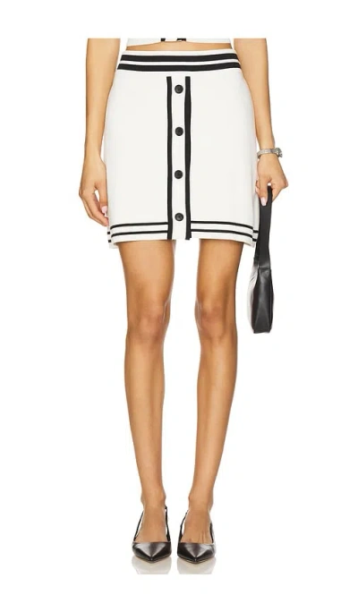 Central Park West Sienna Varsity Skater Skirt In Multi