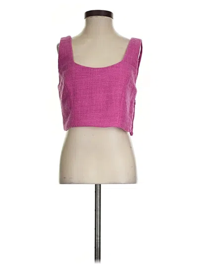 Pre-owned Central Park West Sleeveless Top Pink Sweetheart Neckline Tops