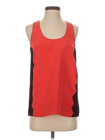 Pre-owned Central Park West Sleeveless Top Red Scoop Neck Tops