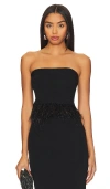 Central Park West Sylvie Marabou Bandeau In Black
