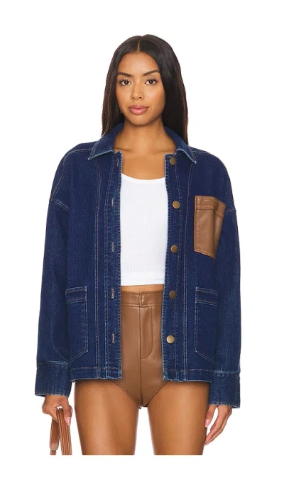 Central Park West The Denim Shacket In 다크 데님