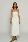 Central Park West Tube Dress With Wovenkirt In Ivory