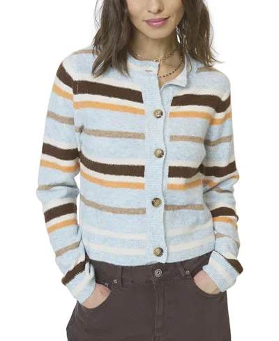 Central Park West Women's Ash Striped Cardigan In Blue