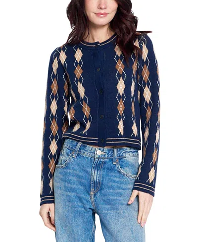 Central Park West Women's Astrid Argyle Cardigan In Blue