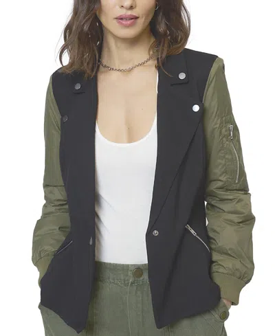 Central Park West Women's Billie Nylon Sleeve Blazer In Green
