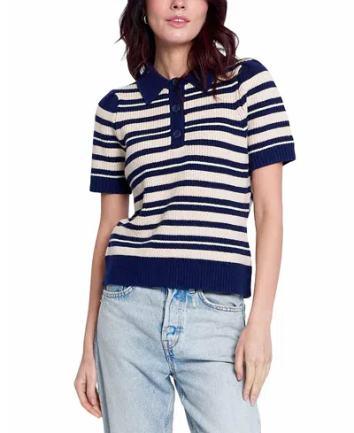 Central Park West Women's Birch Striped Puff Sleeve Sweater In Multi
