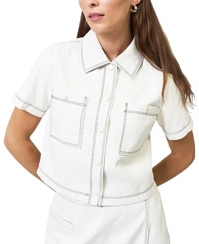 Central Park West Women's Chelsea Cropped Jacket In White