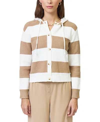 Central Park West Women's Chloe Hooded Rugby Cardigan