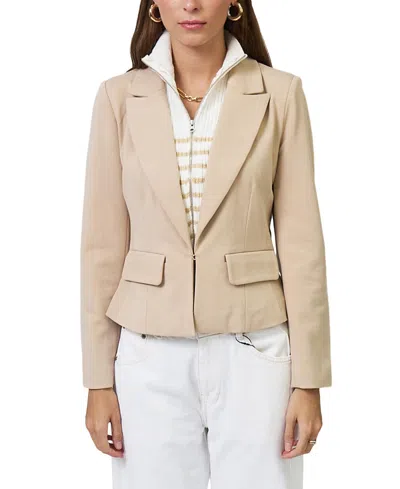 Central Park West Chloe Nautical Stripe Sweater Dickey Jacket In Neutral