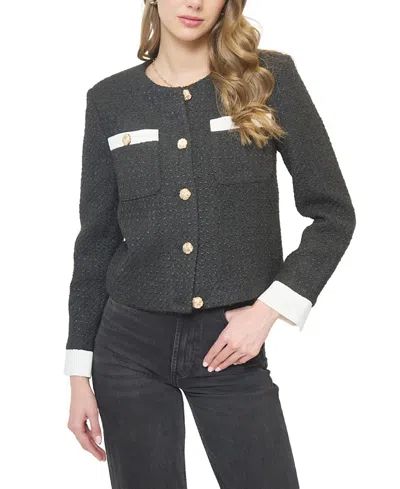 Central Park West Daphne Cuff Detail Jacket In Black