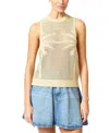 Central Park West Eden Palm Tree Mesh Shell In Neutral