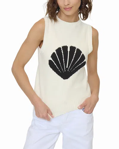 Central Park West Evie Shell Print Tank In White