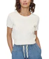 Central Park West Junie Cable Tee In White