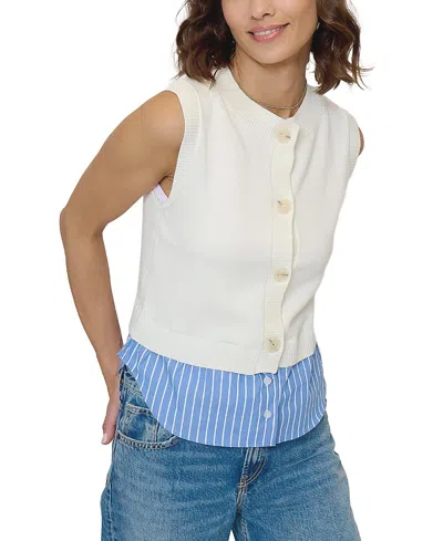 CENTRAL PARK WEST WOMEN'S KIRA TWOFER BUTTON UP TANK