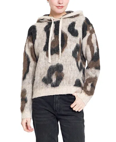 Central Park West Women's Noa Oversized Leopard Hoodie In Brown