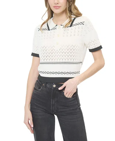 Central Park West Women's North Nautical Polo In White