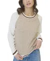 Central Park West Olivia Baseball  Sweater In Multi