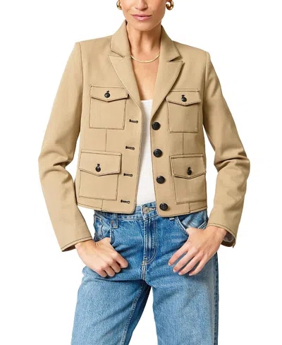 Central Park West Women's Paulie 4 Pocket Jacket In Khaki