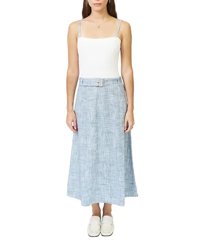 Central Park West Women's Serena Belted Twofer Dress In Blue