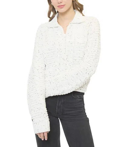 Central Park West Women's Tasha Cable Chenille Half Zip Sweater In Multi
