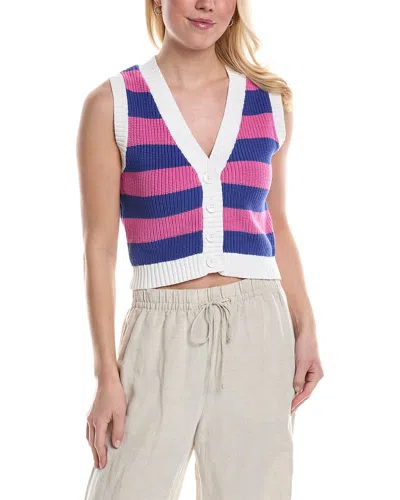 Central Park West Yasmin Cardigan Vest In Pink