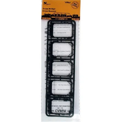 Central Valley Model Works N Truss Bridge Cross Bearers In Black