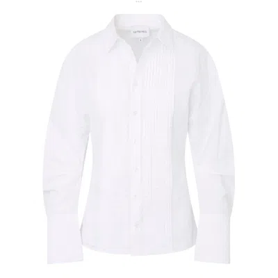 Centre Piece Women's Tuxedo Shirt White