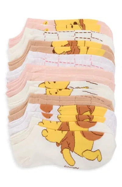 Centric Brands Winnie The Pooh Assorted 9-pack Ankle Socks In Multi