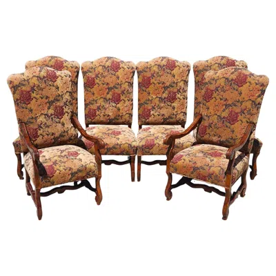 Pre-owned Century Furniture Amelia Dining Chairs Old World Tuscan In Brown