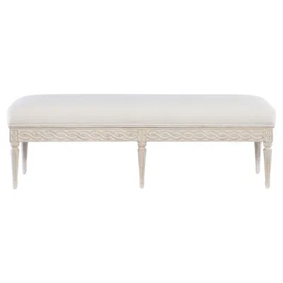 Pre-owned Century Furniture Celine Bench - Swedish Scraped White