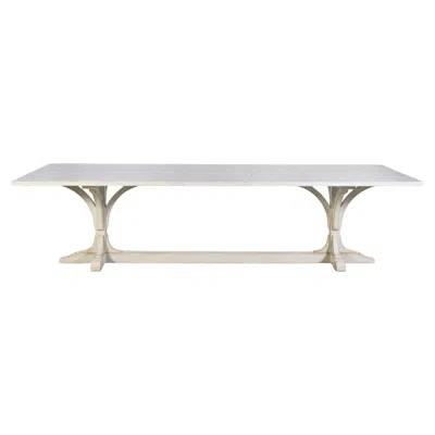 Pre-owned Century Furniture Lucca Ii 96" Dining Table - Stone Top In Brown