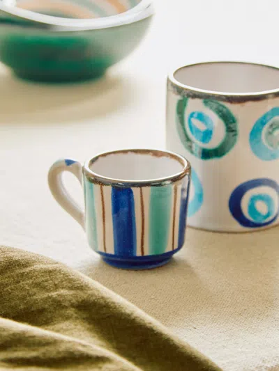 Ceramica Pinto Vietri Hand-painted Ceramic Espresso Cups (set Of 4) In Multi
