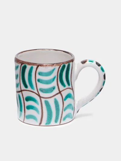 Ceramica Pinto Vietri Hand-painted Ceramic Mugs (set Of 4) In Multi