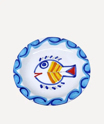 Ceramiche De Simone Fish Plate In Blue