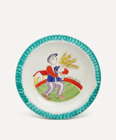 Ceramiche De Simone Platera Colata Round Plate In Multi