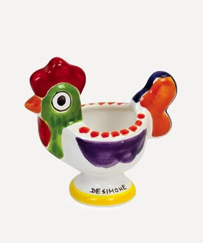 Ceramiche De Simone Rooster Egg Cup In Multi