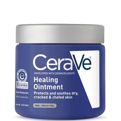 Cerave Healing Ointment For Cracked Skin Repair Skin Protectant With Petrolatum Ceramides (12 Fl. Oz)