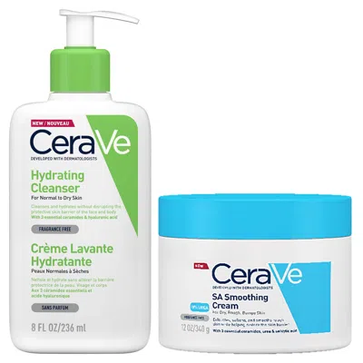 Cerave Hydrate And Smooth Bundle In White