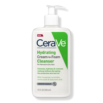 Cerave Hydrating Cream-to-foam Cleanser - 12.0 oz